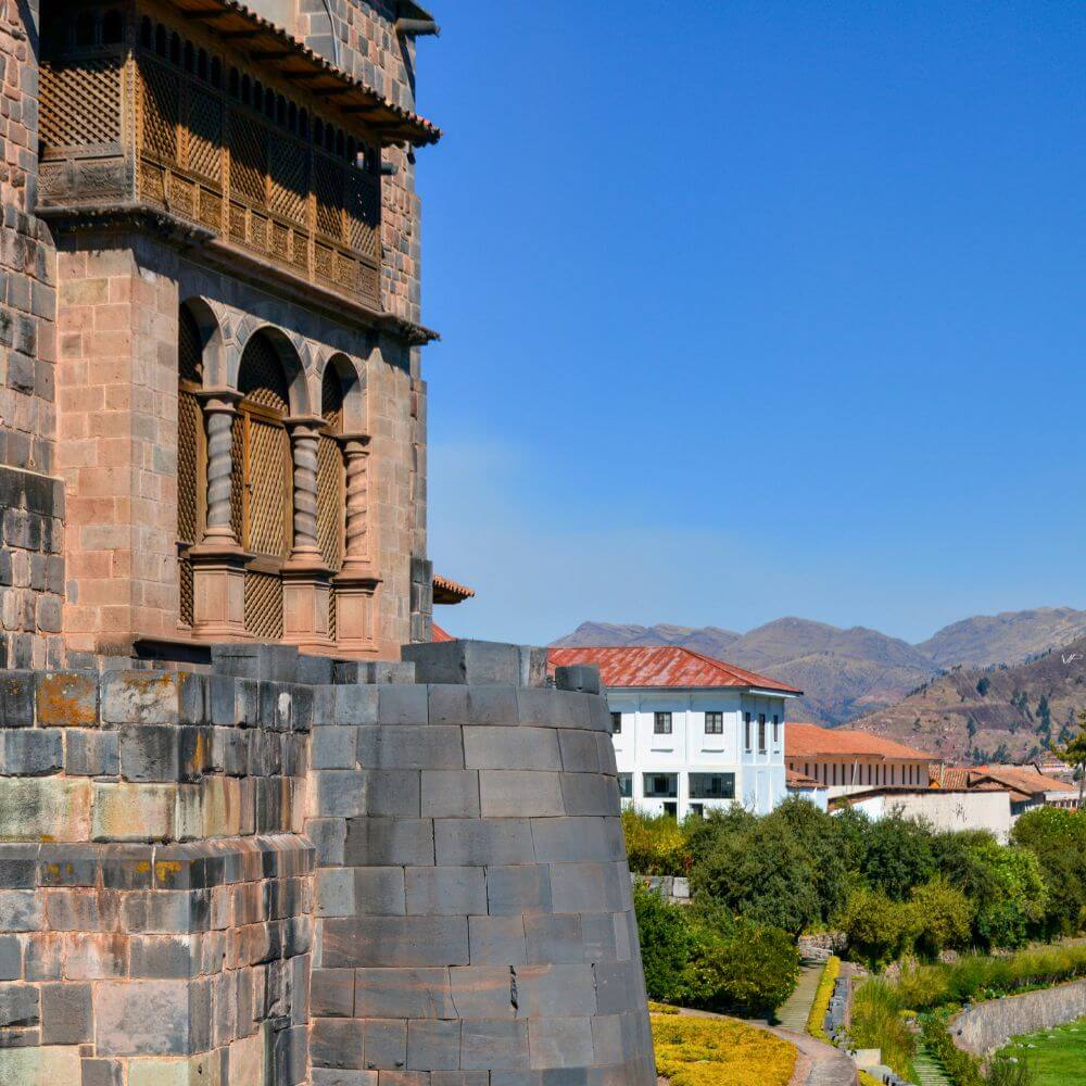 Stone foundations of Qorikancha and Santo Domingo Convent in Cusco, the legendary Temple of the Sun.