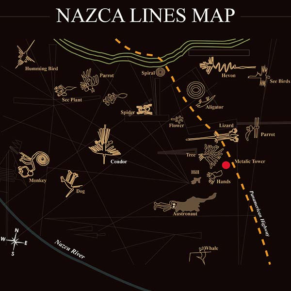 Nazca Lines Flights Map