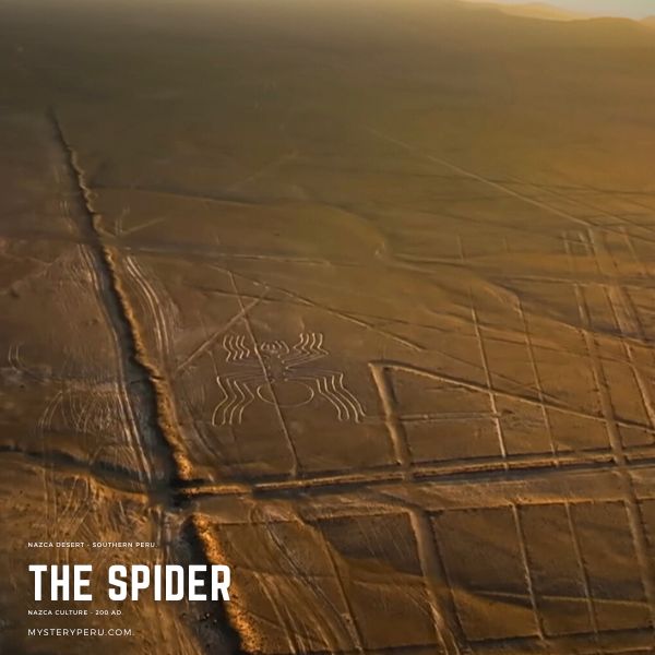 Spider geoglyph at the Nazca Desert.