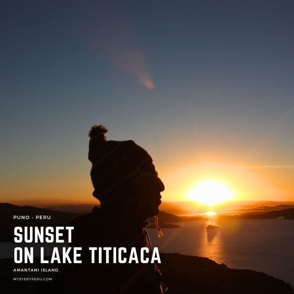 Sunset on Lake Titicaca - Amantani