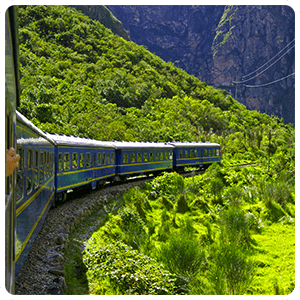 Travel by train to Machu Picchu