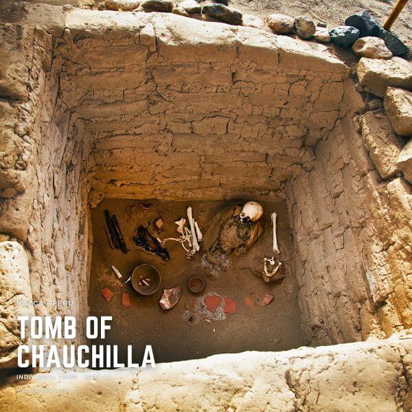 Ancient Mud Grave of Chauchilla Necropolis in Nazca