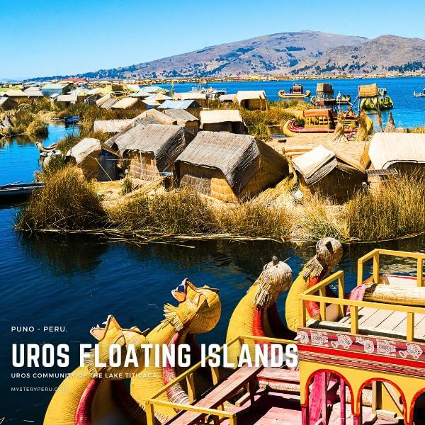 Visiting the Uros Floating Islands.
