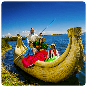 Visiting the Lake Titicaca.