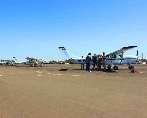 Experience a scenic flight over the Nazca desert.