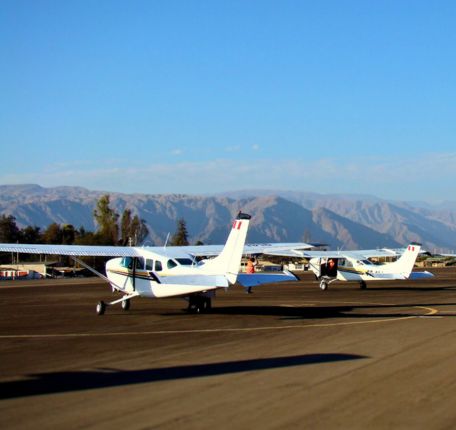 Flight departing from the Nazca Lines Airdrome.