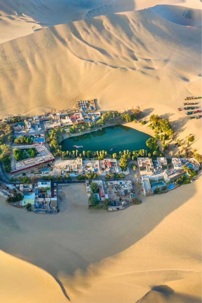 Huacachina Oasis, a paradise in the desert of Peru.