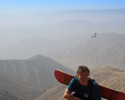 Spot majestic condors soaring over Cerro Blanco.