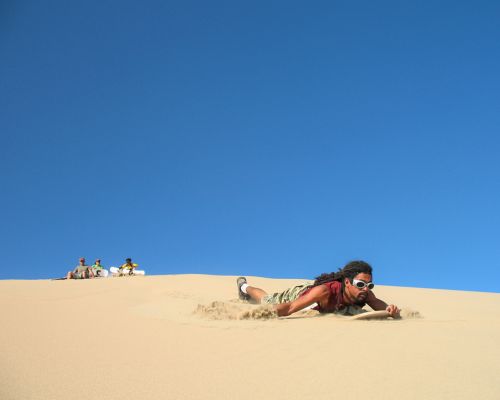 Ride the towering slopes of Cerro Blanco in Nazca.