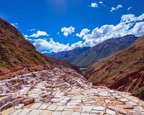 Explore the stunning Maras Salt Mines in the Sacred Valley.