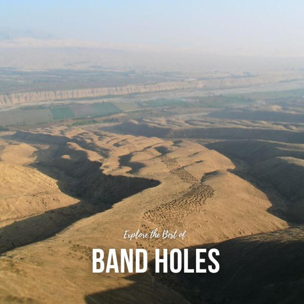 Aerial view of the Band of Holes in the Pisco Valley, Peru