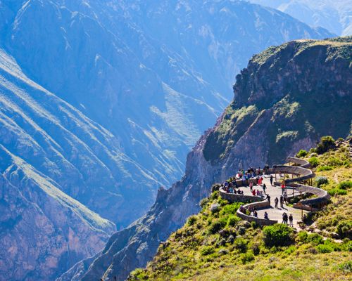 Aerial view of the Cruz del Condor visit.