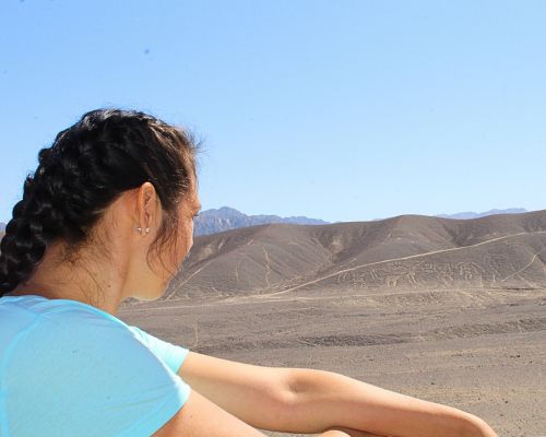 Tourists Viewing Palpa Geoglyphs from the Elevated Tower